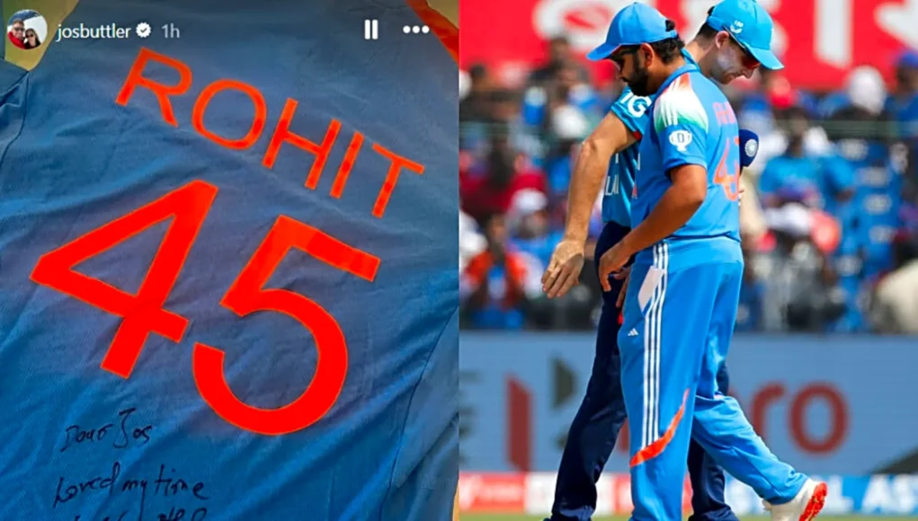 Jos Buttler Gets Rohit Sharma's Signed Jersey